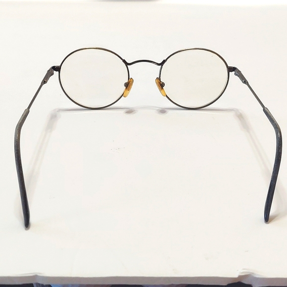 Polo Round Lens Gold Frame Unisex Eyeglasses - Picture 6 of 10